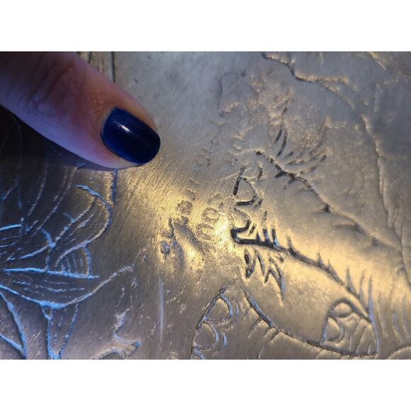 Arthur Court 1987 Aluminum Elephant Safari Serving Tray Platter Décor 18"x14" - Picture 9 of 11